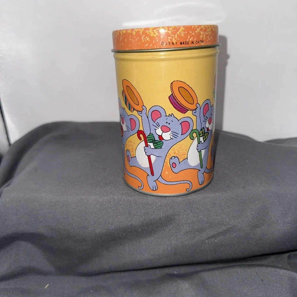 Jsny Tin Coin Bank Dancing Mice